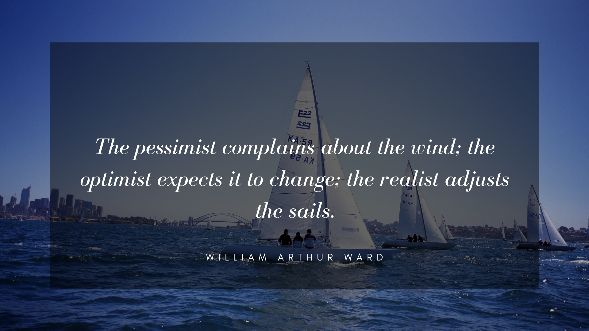 Adjusting our sails